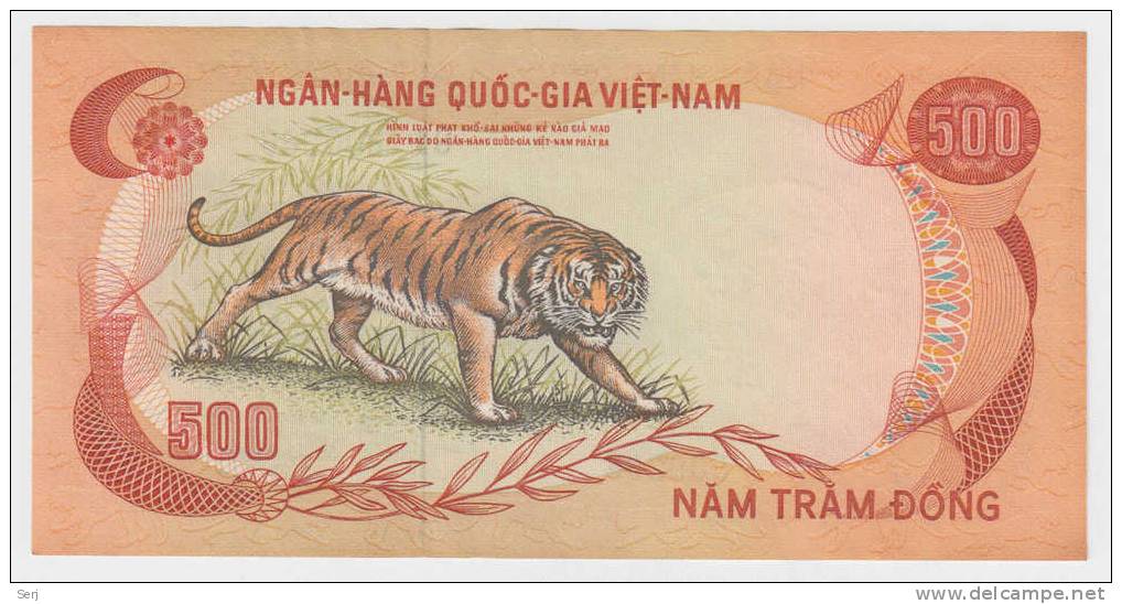 SOUTH VIETNAM 500 DONG 1972 UNC  NEUF  P 33A  33 A - Vietnam