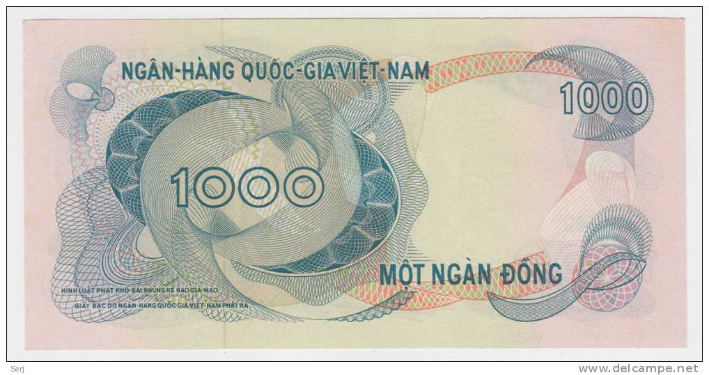 SOUTH VIETNAM 1000 DONG 1971  UNC  NEUF  P 29A 29 A - Vietnam