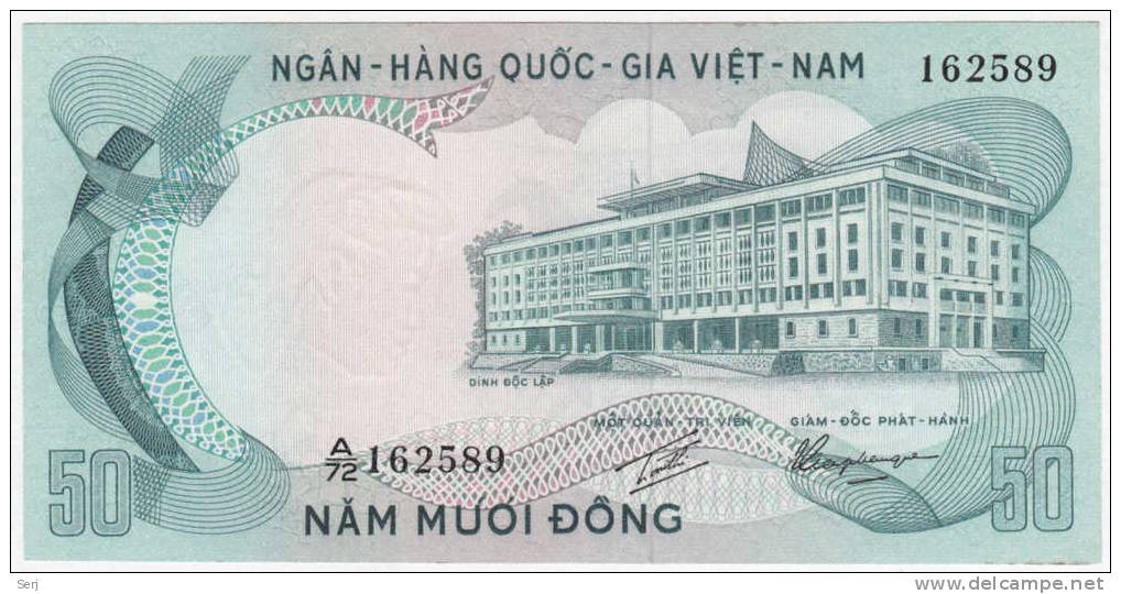 SOUTH VIETNAM 50 DONG 1972  UNC  NEUF  P 30A  30 A - Viêt-Nam