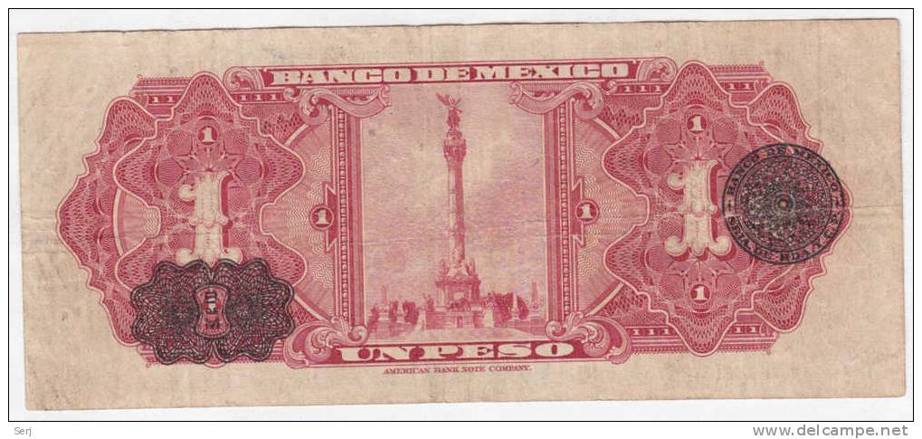 MEXICO 1 PESO 1945 P 38c  38 C - Mexique