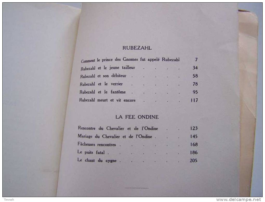 RUBEZAHL Suivi De LA FEE ONDINE-G.BOURDONCLE-éditions De L'écureuil-dessins De S.VIGNY-broché- - Fantastic