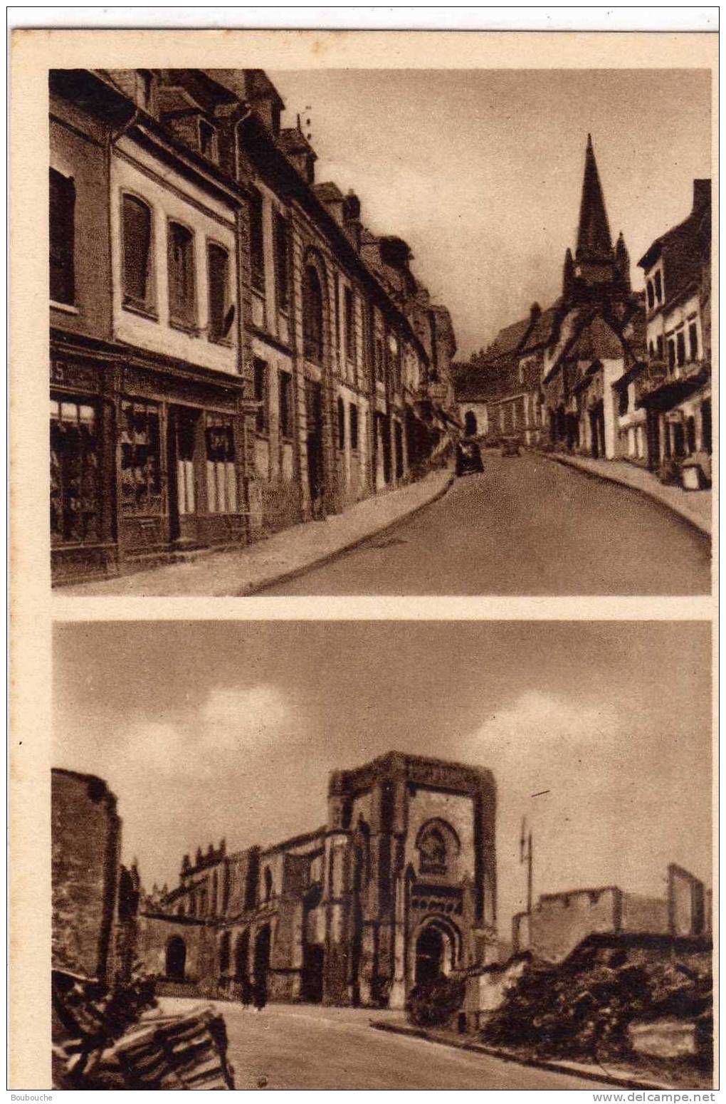 CPA De NEUFCHATEL EN BRAY La Grande Rue Fausse Porte Avant Et Après Le 7 Juin 1940 - Neufchâtel En Bray