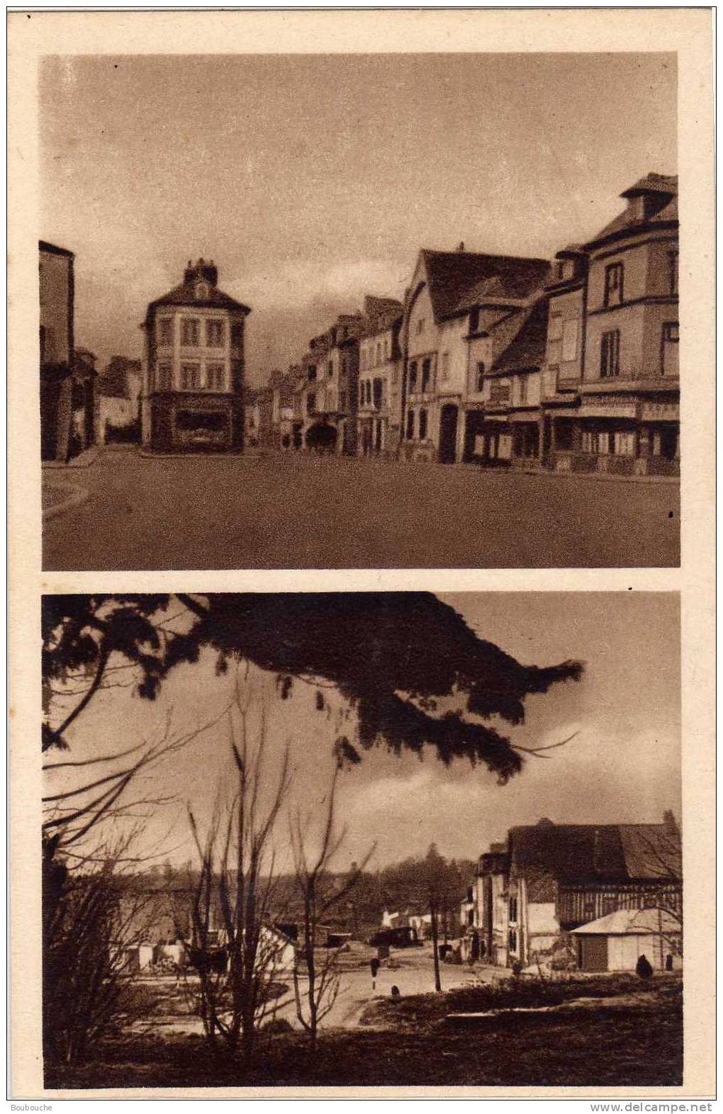 CPA De NEUFCHATEL EN BRAY La Place Des Boucheries Avant Et Après Le 7 Juin 1940 - Neufchâtel En Bray