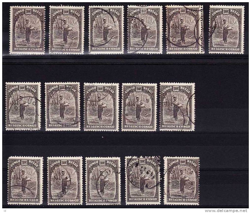 CONGO BELGE - OLD LOT  CANCELS - Usados