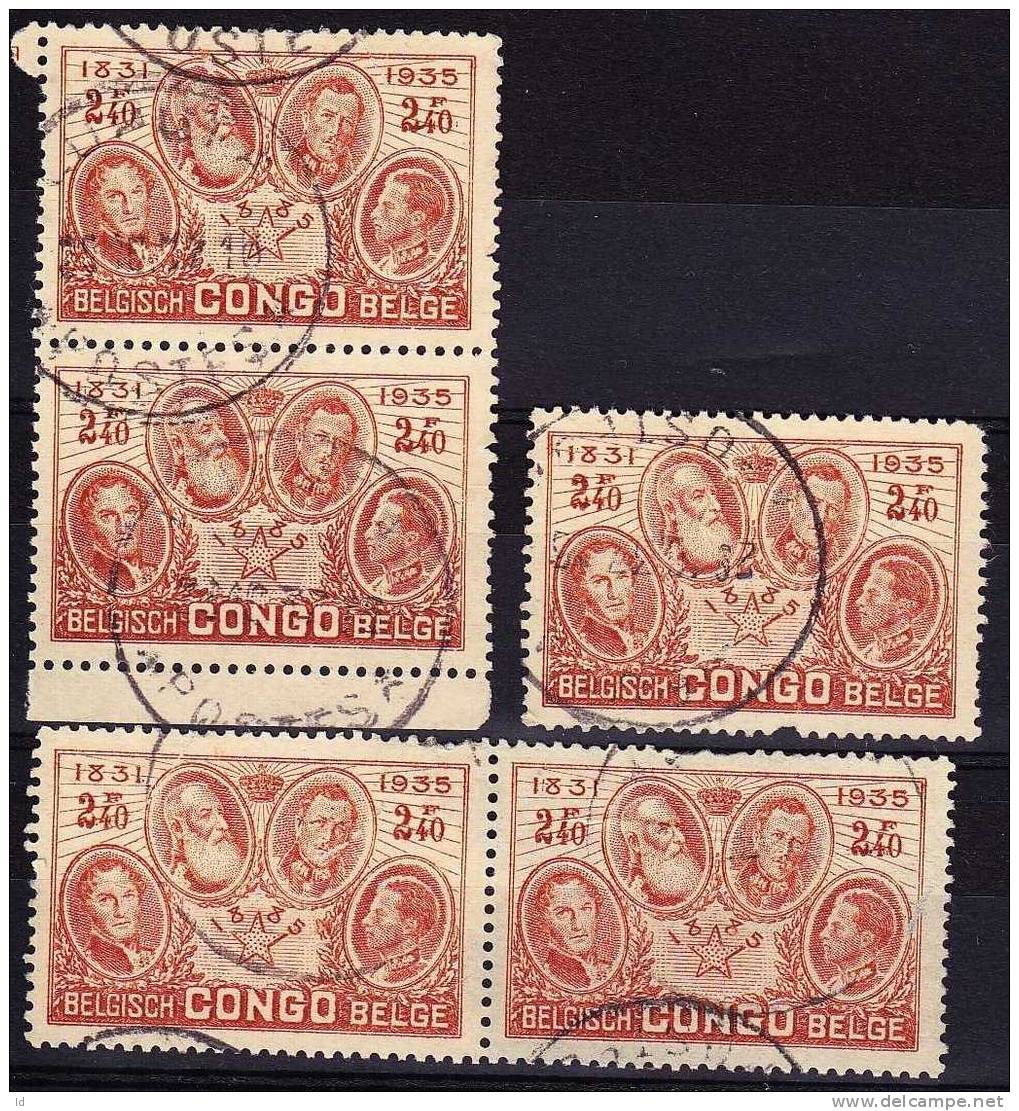 CONGO BELGE - OLD LOT  CANCELS  - 2 SCANS - Usados