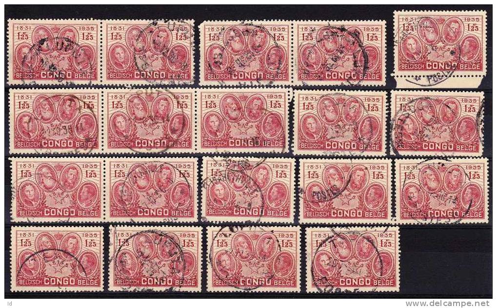 CONGO BELGE - OLD LOT  CANCELS  - 2 SCANS - Usados