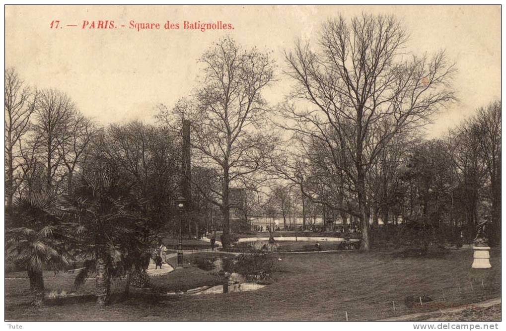 PARIS SQUARE DES BATIGNOLLES ANIMEE - Paris (17)