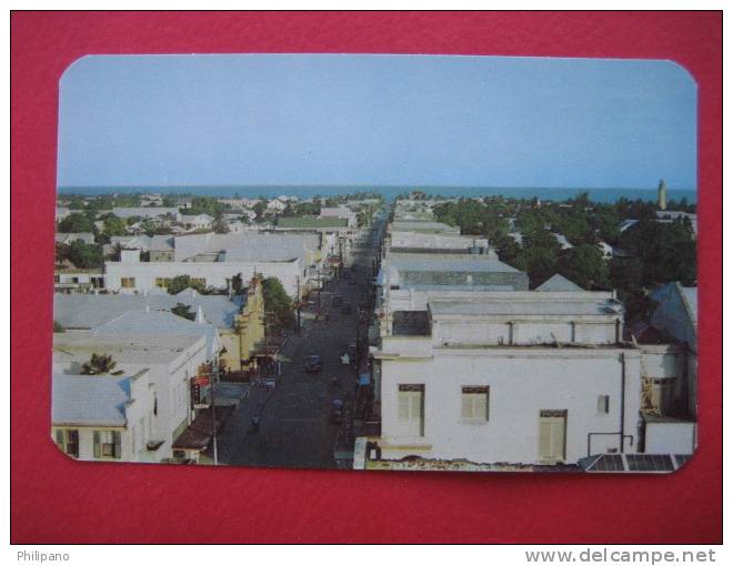 Key West Fl    West From Roof ---Street View ----- Early Chrome - Key West & The Keys