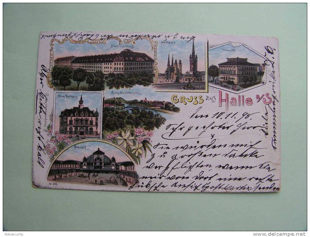 == Halle Saale  , Gruss Aus ... Litho 1898   Mängel.. - Halle (Saale)