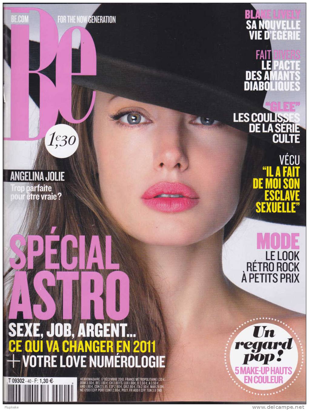 Be.Com 40 Décembre 2010 Couverture Angelina Jolie Spécial Astro - Gente