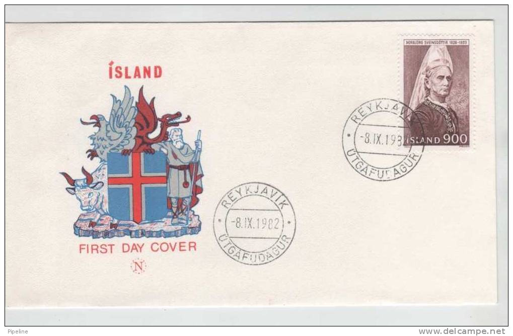 Iceland FDC Famous Icelandic Person 8-9-1982 With Cachet - FDC