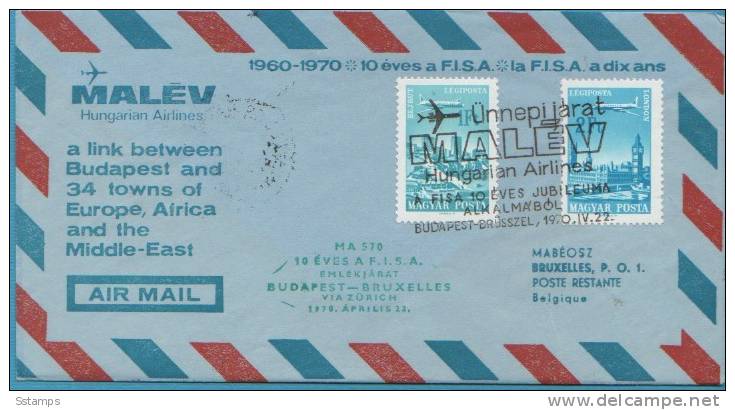A-200 UNGARN UNGHERIA MALEV     AEREI TRASPORTI  PER AFRICA  LETTER INTERESSANTE - Lettres & Documents