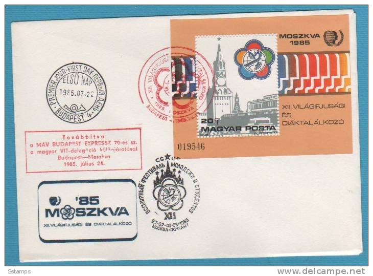 A-201 UNGARN UNGHERIA TRENI    TRASPORTI   BUDAPEST MOSCVA   LETTERA RUSSIA INTERESSANTE - Lettres & Documents