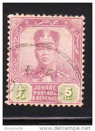 Malaya Johore Sultan Ibrahim 5c Used - Johore