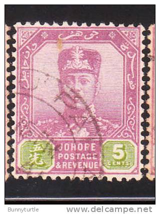 Malaya Johore Sultan Ibrahim 5c Used - Johore