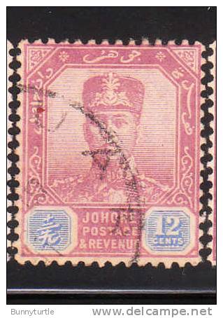 Malaya Johore Sultan Ibrahim 12c Used - Johore