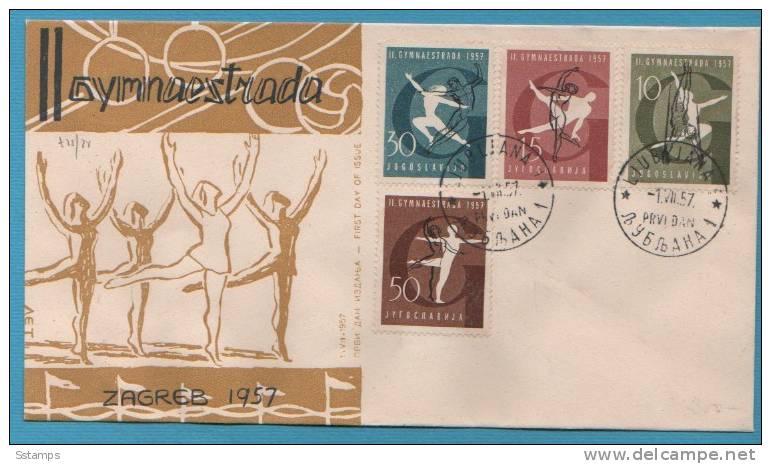 A-196 SLOVENIJA JUGOSLAVIJA  FDC SPORT CANCELATION LJUBLJANA   INTERESSANTE - FDC