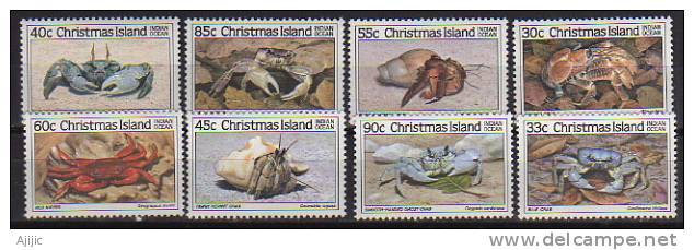 Faune Marine. Crabes De L´ile Christmas (Ocean Indien) 8 T-p Neufs **.  Cote 16.00 € - Crustaceans