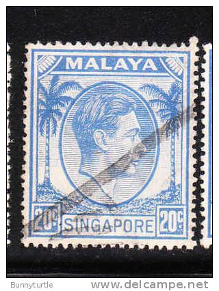 Singapore 1949-52 King George VI 20c Used - Singapore (...-1959)