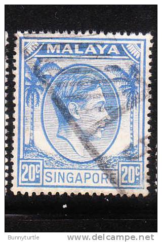 Singapore 1949-52 King George VI 20c Used - Singapour (...-1959)