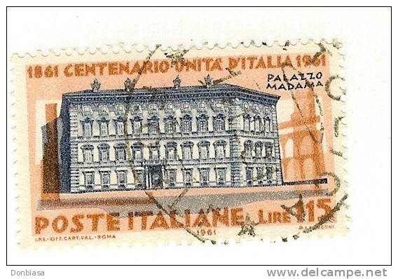 VARIETA', Rep. Italiana 1961: Centenario Dell´ Unità D´Italia, 115 Lire. VARIETA´ 8° Finestra Al Piano Terra Rotta - Varietà E Curiosità