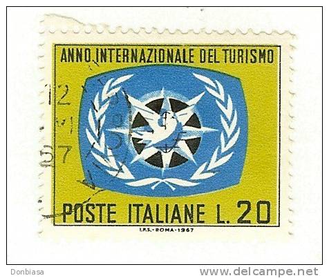 VARIETA', Rep. Italiana 1967: Anno Internazionale Del Tursmo, 20 Lire. VARIETA´: Centro Spostato - Varietà E Curiosità