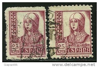 SPAGNA - 1937 / 39 - ISABELLA La Cattolica - N. 582 Usati - Cat. 0,30 €  - Lotto 715 - Usati