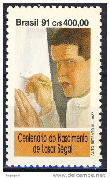 #Brazil 1991. The Painter Segall. Selfportrait.Michel 2441. MNH(**) - Neufs