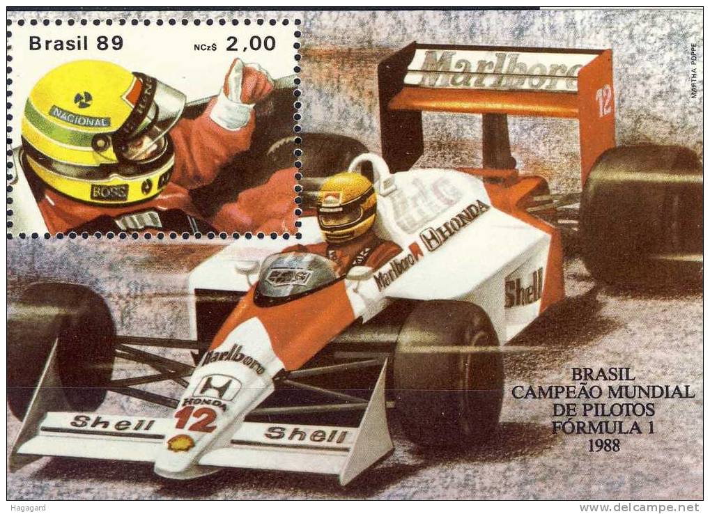 #Brazil 1989. Formel 1. Michel Block 77. MNH(**) - Blocks & Sheetlets