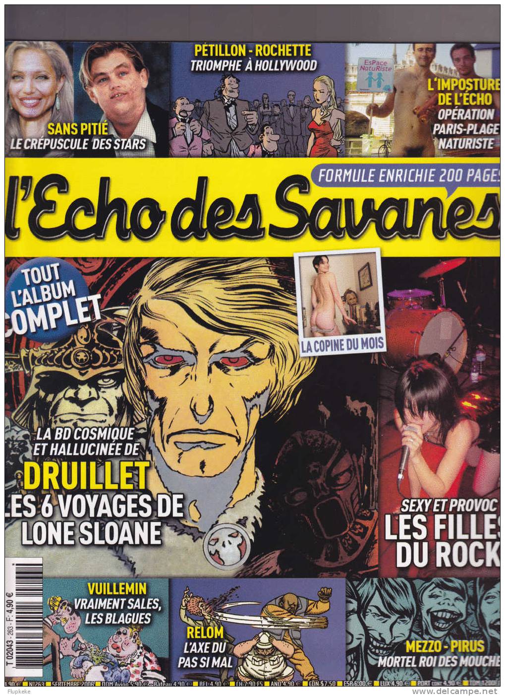 Echo Des Savanes 263 Septembre 2006 Druillet Les 6 Voyages De Lone Sloane Tout L´Album Complet - L'Echo Des Savanes