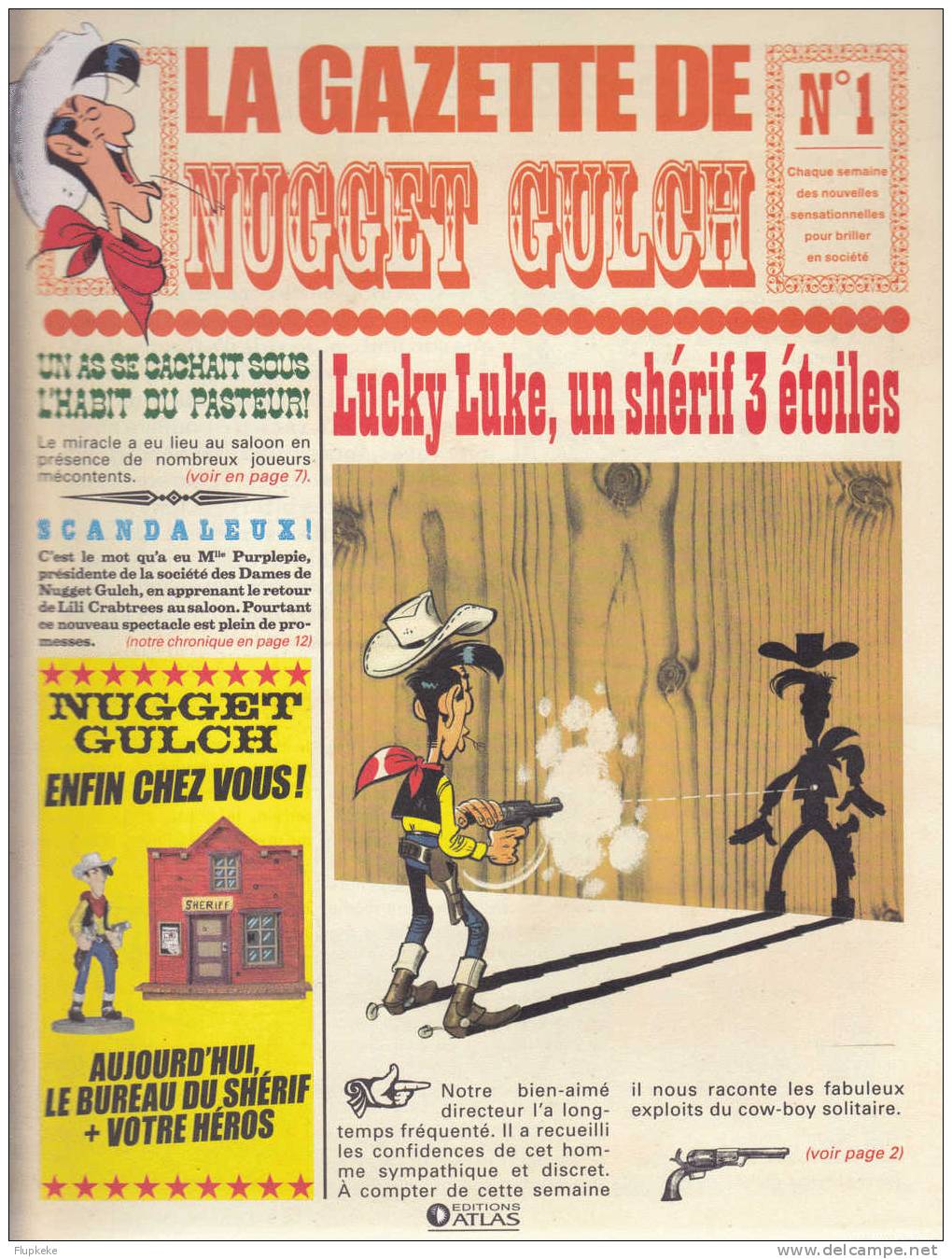 La Gazette De Nugget Gulch 1+ 2 Éditions Atlas Lucky Luke - Lucky Luke