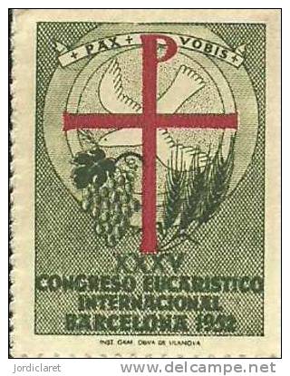 VIÑETA ESPAÑA CONGRESO EUCARISTICO 1952 - Théologiens