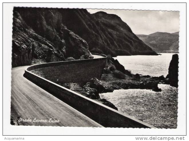 Strada LAVENO - LUINO - Cartolina FG BN V 1955 - Luino