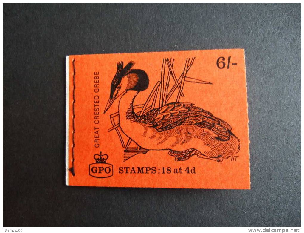 GREAT BRITAIN 1968  DECEMBER  BOOKLET MNH **  SG QP44 GREAT CRESTED GREBE    (BOXENG-nvt-015) - Booklets