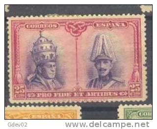 ES425-LAB096.Espagne.Spain. Pio Xl Y Alfonso Xlll.CATACUMBAS DE SAN DAMASO EN ROMA  1928 (Ed 425*) Nuevo, Con Charnela - Nuevos