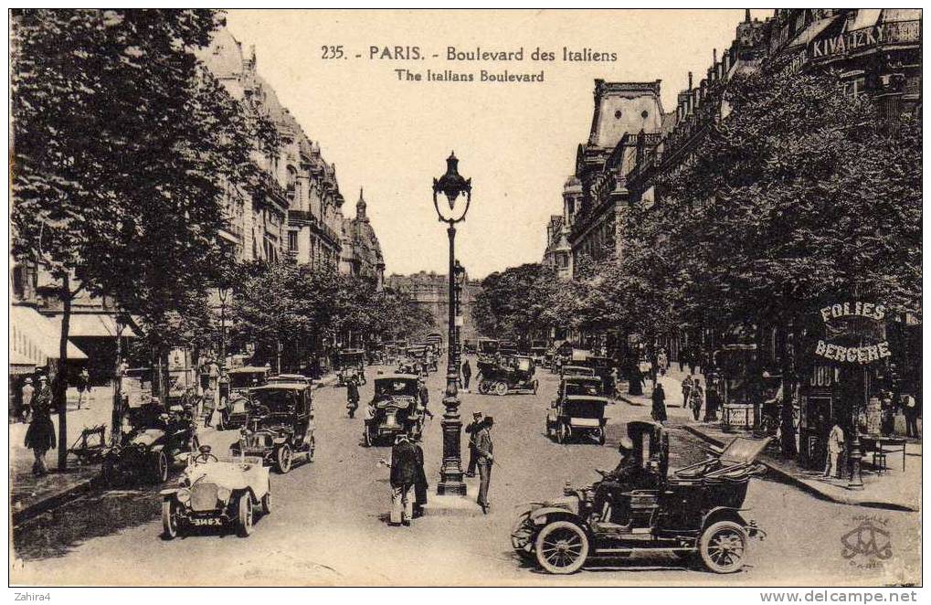 235  -  Paris - BOULEVARD DES ITALIENS - Voitures De Tourisme