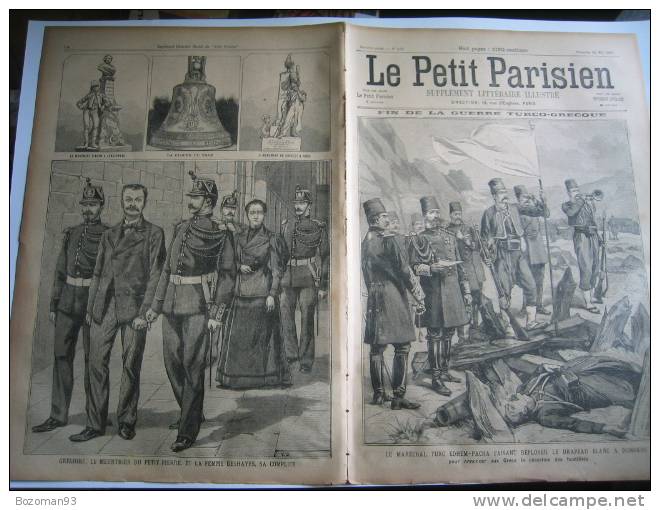 LE PETIT PARISIEN N° 0434  30/05/1897 REDDITION DU Mal EDHEM PACHA A DOMOKOS +GREGOIRE MEURTRIER DU PETIT PIERRE - Le Petit Parisien