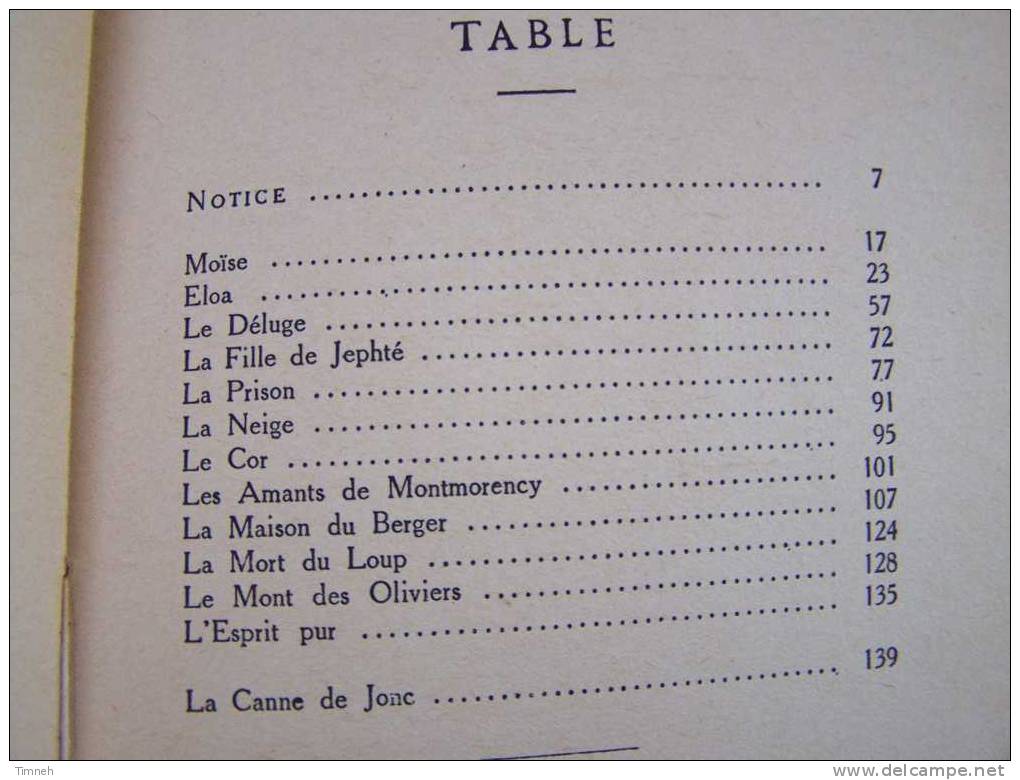 Alfred De Vigny CHOIX DE POESIE 1947 Librairie Alphonse LEMERRE - Franse Schrijvers