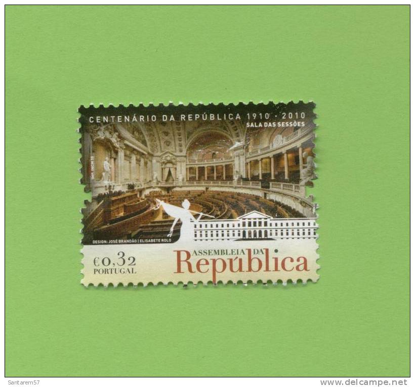 Timbre Non Oblitéré Stamp Without Fresh Gum Assembleia República Centenário República 1910-2010 0,32EUR PORTUGAL 2010 - Unused Stamps