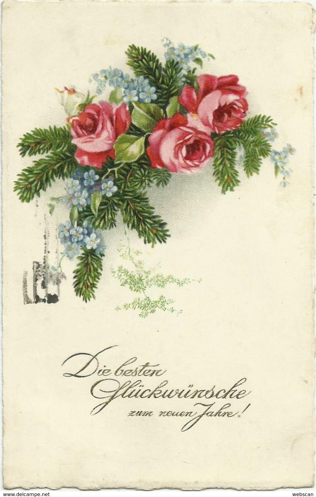 AK Neujahr New Year Blumen Farblitho 1925 #72 - Nieuwjaar