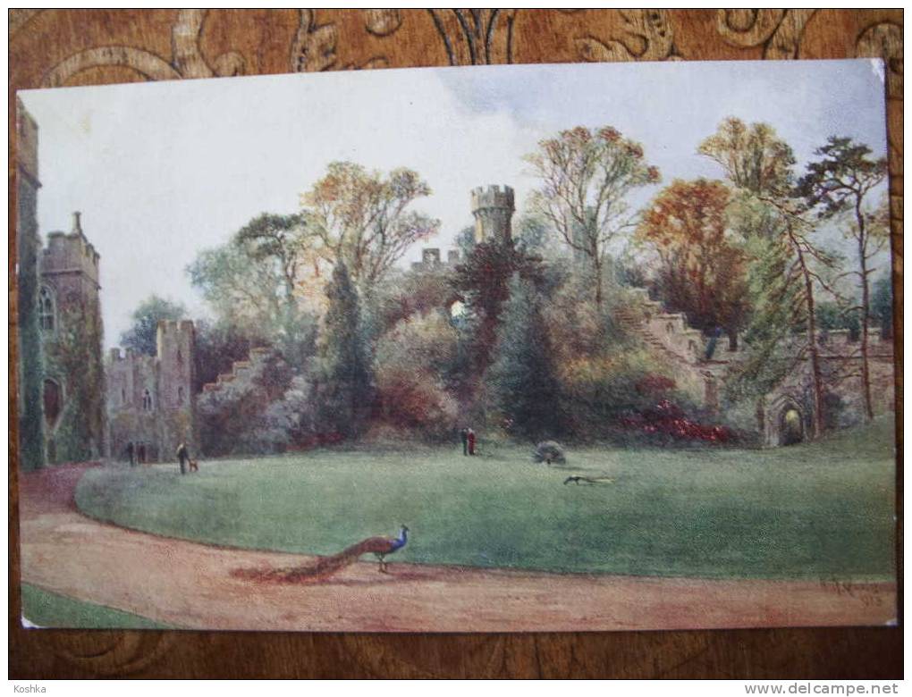 WARWICK CASTLE - Thelfleda's Mount - Water Color - Salmon - Lot 145 - Warwick