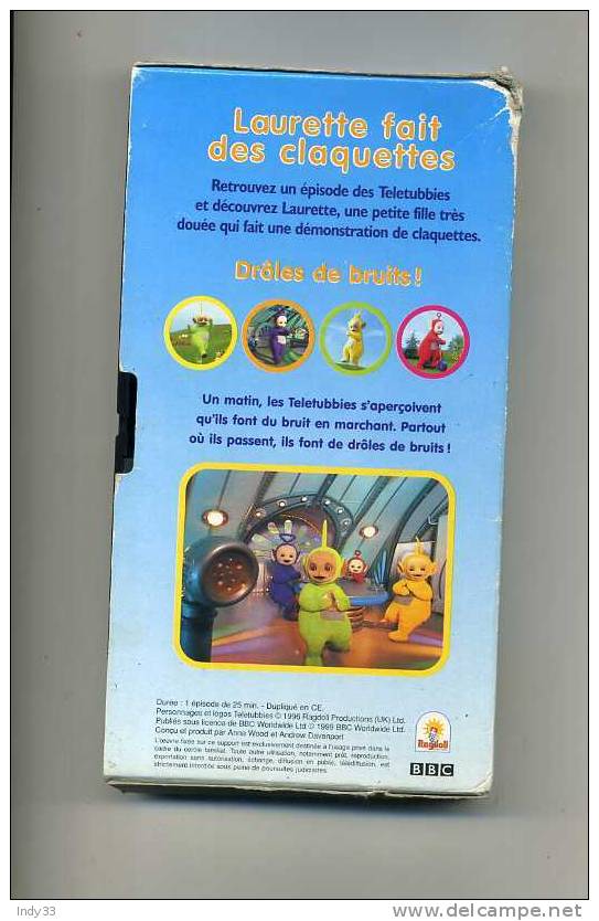 CASSETTE VIDEO TELETUBBIES . LAURETTE FAIT DES CLAQUETTES . BBC 1999 - Enfants & Famille