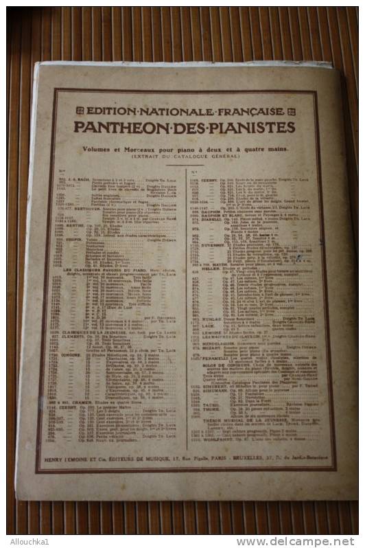 CZERNY 1er MAITRE DU PIANO OP 599 ED REVUE ET DOIGTée PR TH. LACK ED HENRY LE MOINE PARIS  MUSIQUE CLASSSIQUE PARTITION