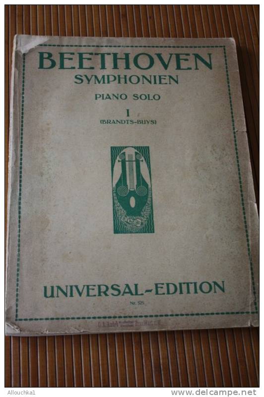 L. VAN BEETHOVEN SYMPHONIEN PIANO SOLO  1 BRANDTS-BUYS--  149 PAGES  MUSIQUE CLASSSIQUE PARTITION - A-C