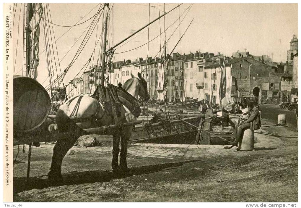 SAINT TROPEZ 83  ( SUPERBE SCENE DE PORT )  RARE PLANCHE PHOTO ANNEES 30 - Autres & Non Classés