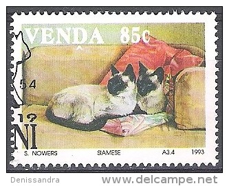 Venda 1993 Michel 252 O Cote (2002) 1.90 Euro Chat Siamois Cachet Rond - Venda