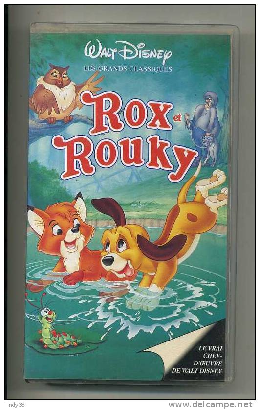 CASSETTE VIDEO ROX ET ROUKY . THE WALT DISNEY COMPANY - Animatie