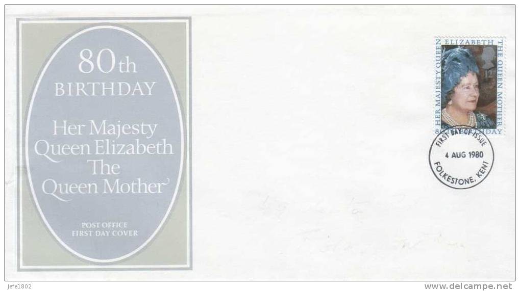 Great-Britain - 80th Birthday Of Her Majesty Queen Elizabeth The Queen Mother - 1971-1980 Decimal Issues