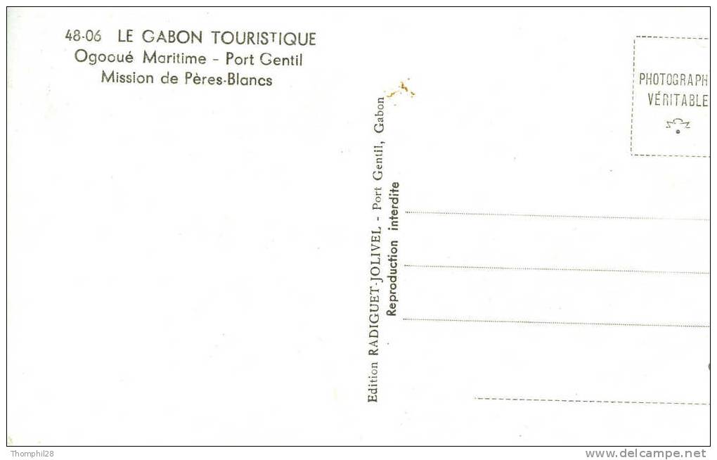 GABON TOURISTIQUE - Ogooué Maritime - PORT-GENTIL, Mission Des Pères Blancs, Magnifique Animation - TBE, Neuve, 2 Scans - Gabón