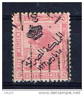 ET+ Ägypten 1922 Mi 73 Aufdruckmarke - Gebraucht